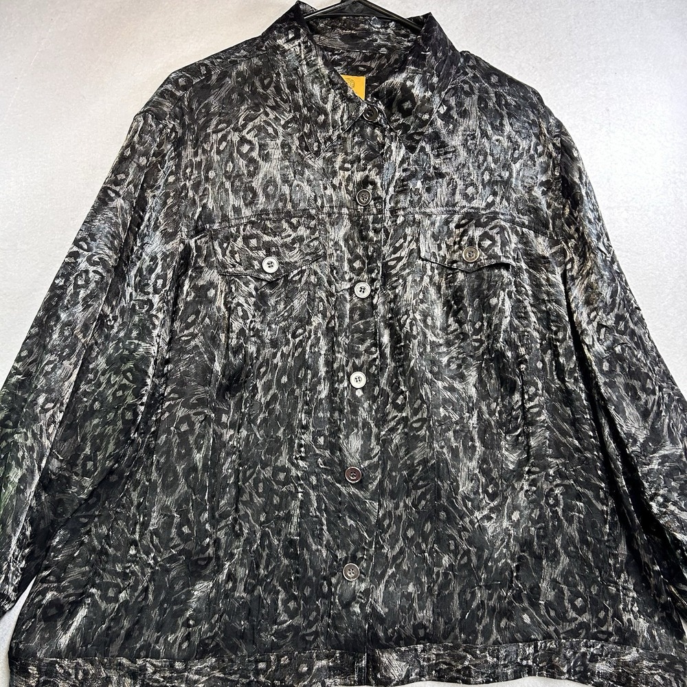 Ruby Rd. Iridescent Black Blouse 20 W
